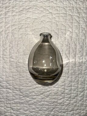 ZODAX Hand Blown Smoky Glass Teardrop Vase Bud Vase Designer Luxury